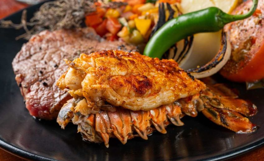 Seafood in Cancun Jolly Roger Pirate Ship