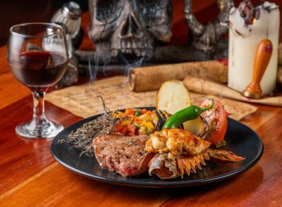 Luxury dinner aboard the Jolly Roger